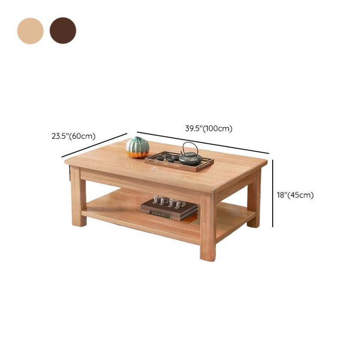 Ira Solid Wood Coffee Table for Living Room