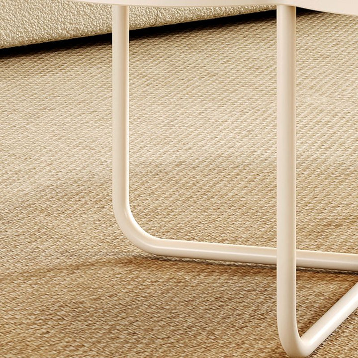 Ishita White Frame and Glass Top Coffee Table for Living Room