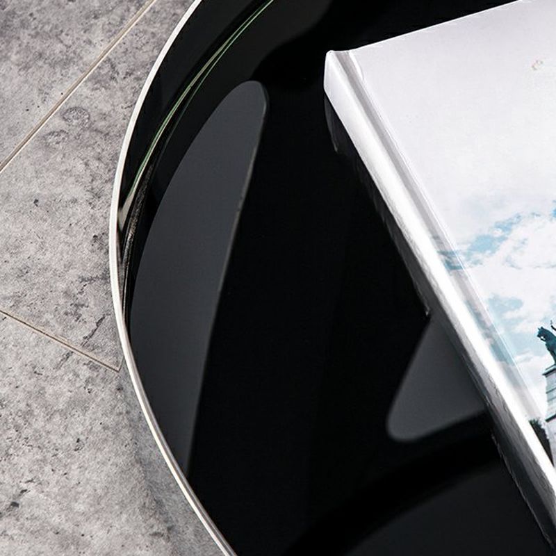 Iyla Stainless Steel Frame Coffee Table with Glass Top