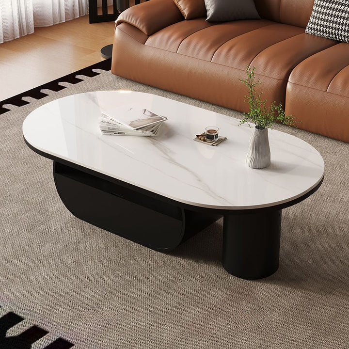 Shaurya Stainless Steel Coffee Table for Living Room - White