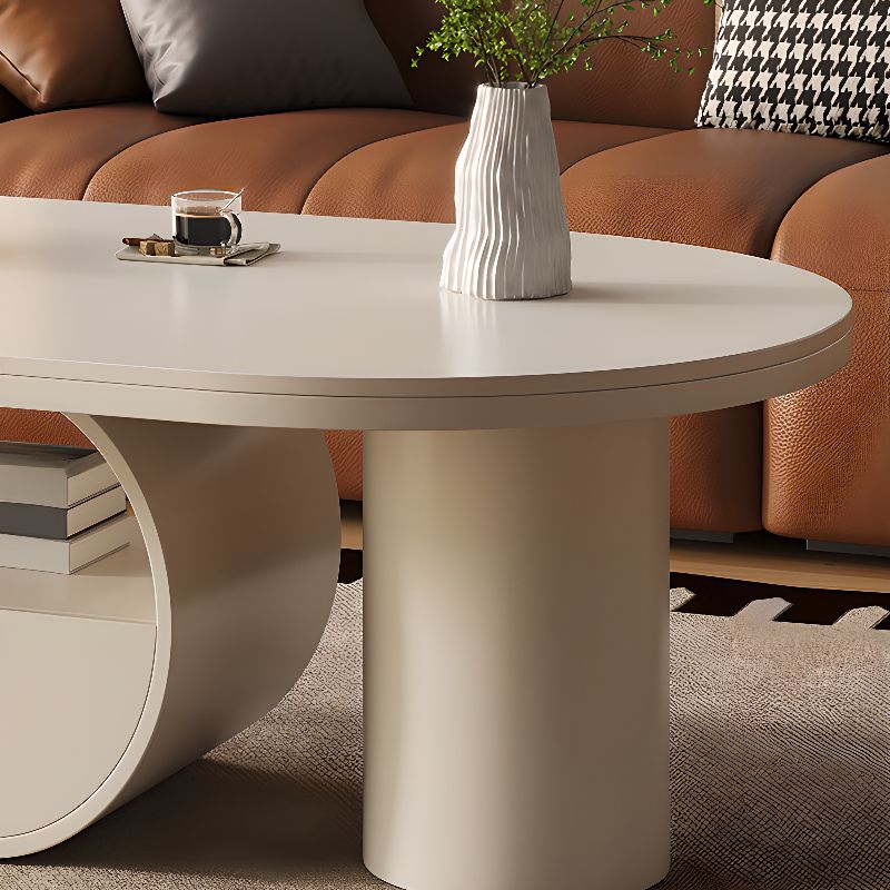 Shaurya Stainless Steel Coffee Table for Living Room - White
