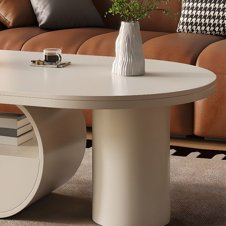 Shaurya Stainless Steel Coffee Table for Living Room - White