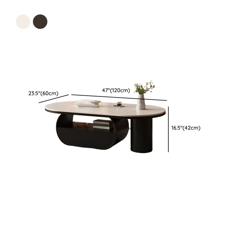 Shaurya Stainless Steel Coffee Table for Living Room - White