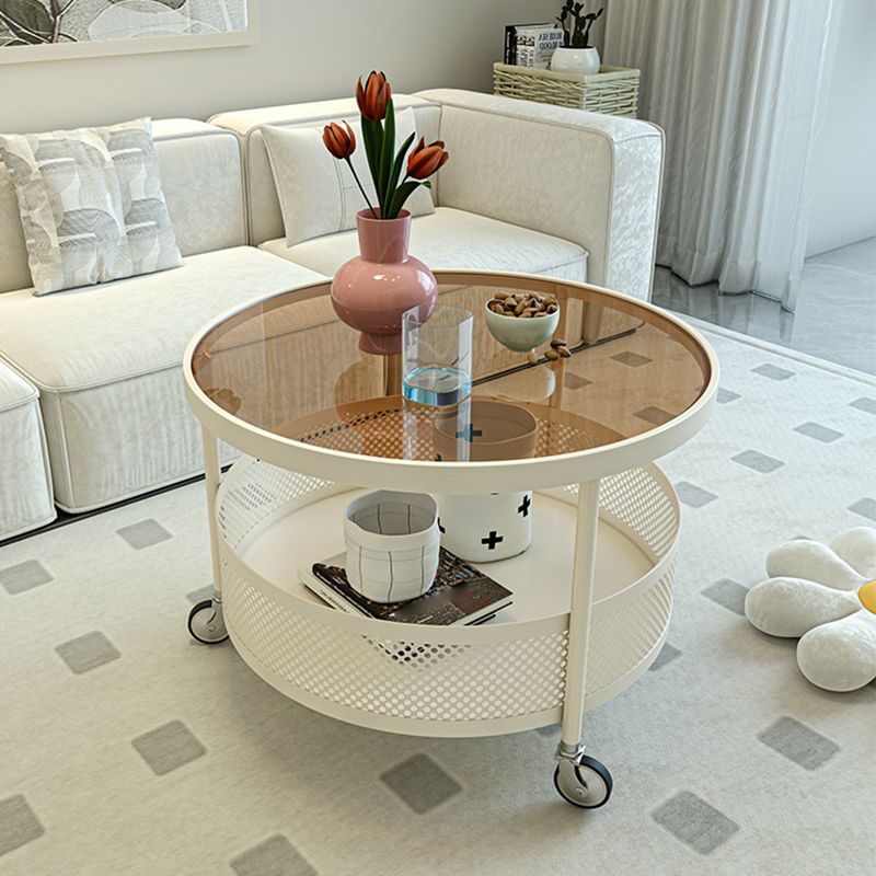 Janya Stainless Steel Frame Coffee Table for Living Room