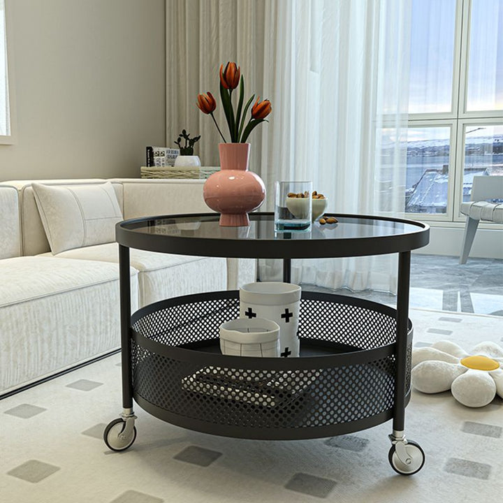 Janya Stainless Steel Frame Coffee Table for Living Room