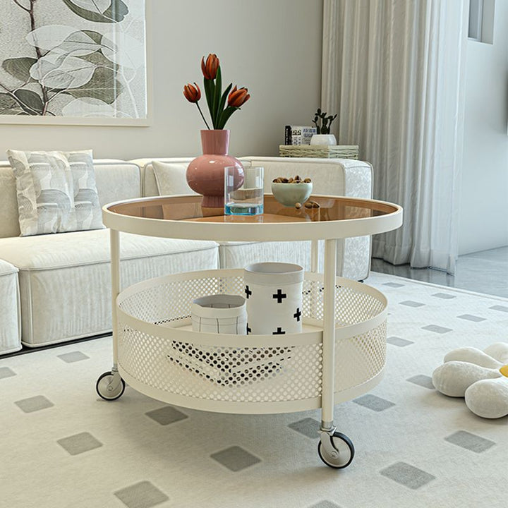 Janya Stainless Steel Frame Coffee Table for Living Room