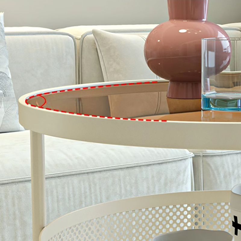 Janya Stainless Steel Frame Coffee Table for Living Room