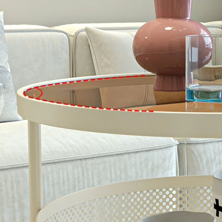 Janya Stainless Steel Frame Coffee Table for Living Room