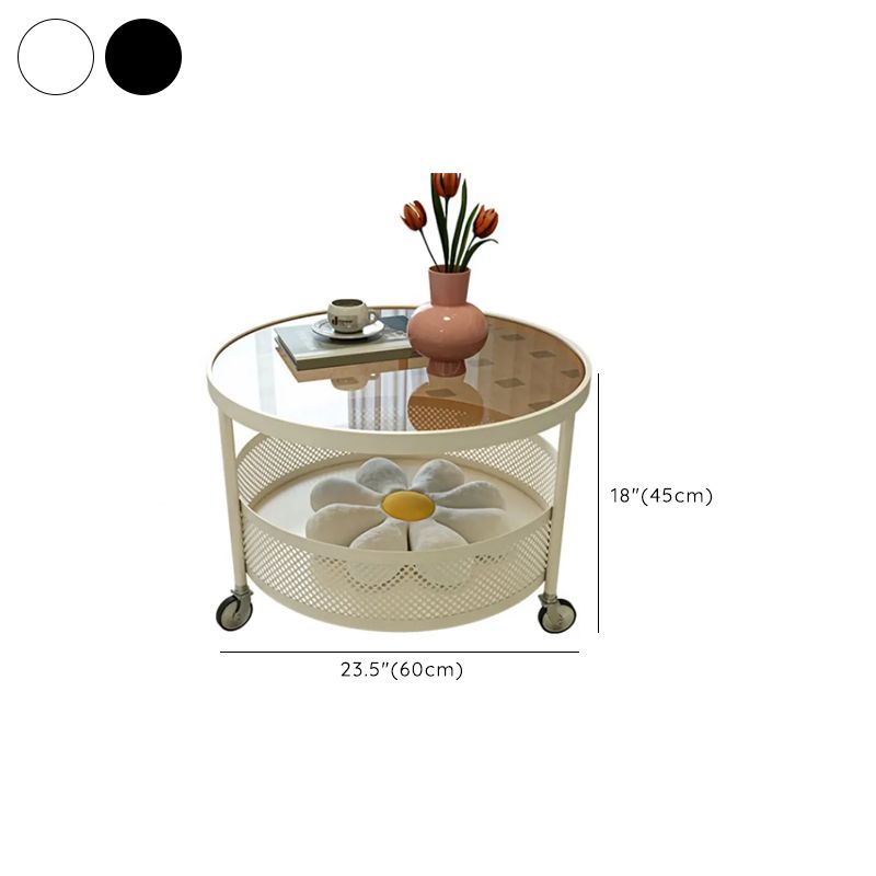 Janya Stainless Steel Frame Coffee Table for Living Room
