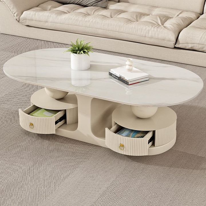 Krisha Stainless Steel Frame Coffee Table for Living Room