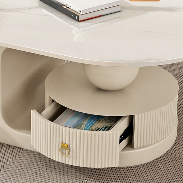 Krisha Stainless Steel Frame Coffee Table for Living Room