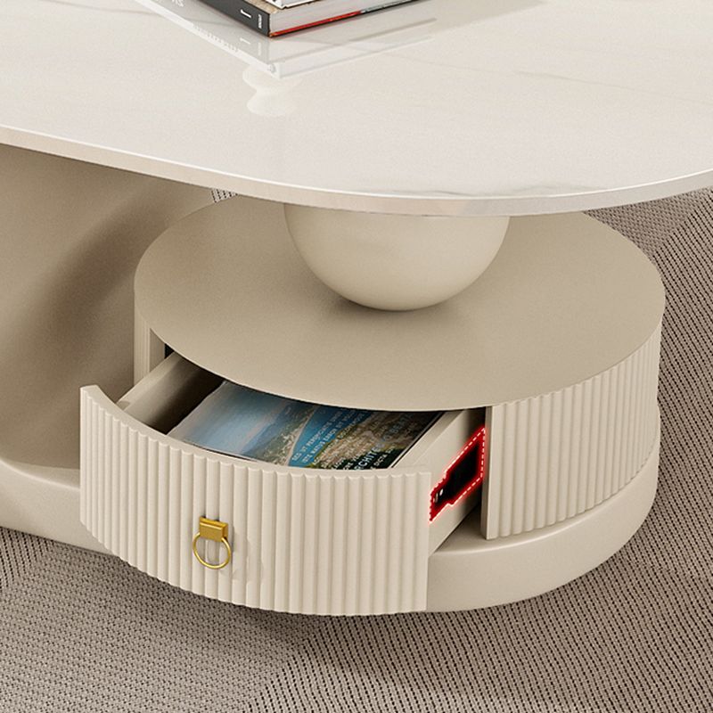 Krisha Stainless Steel Frame Coffee Table for Living Room