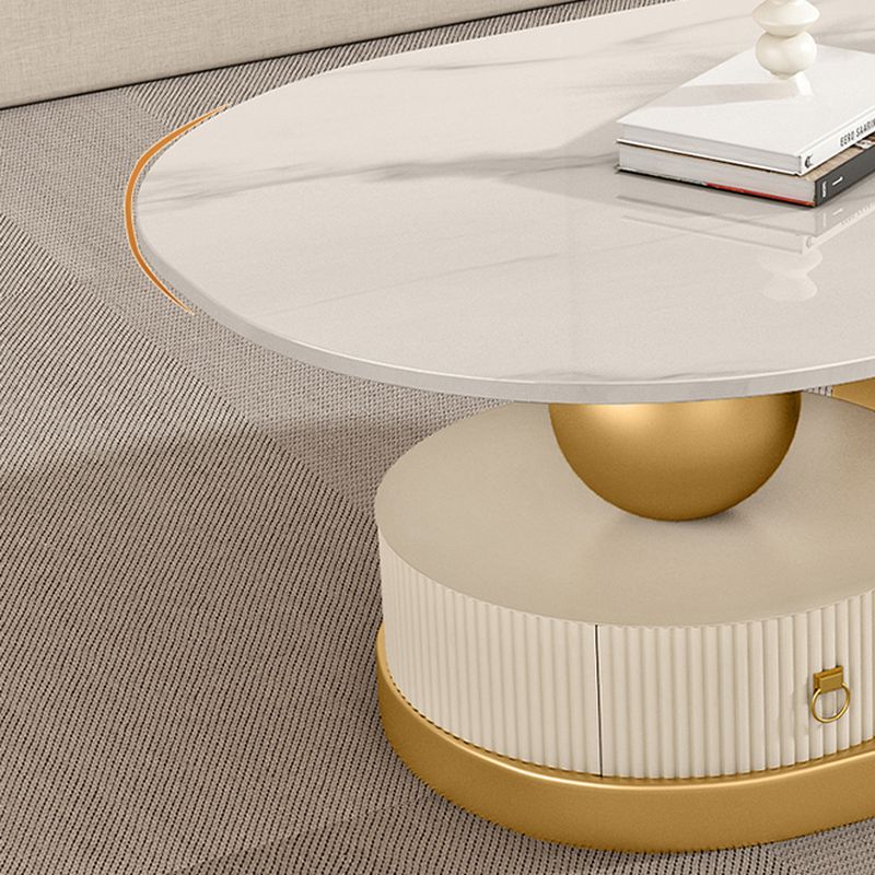 Krisha Stainless Steel Frame Coffee Table for Living Room
