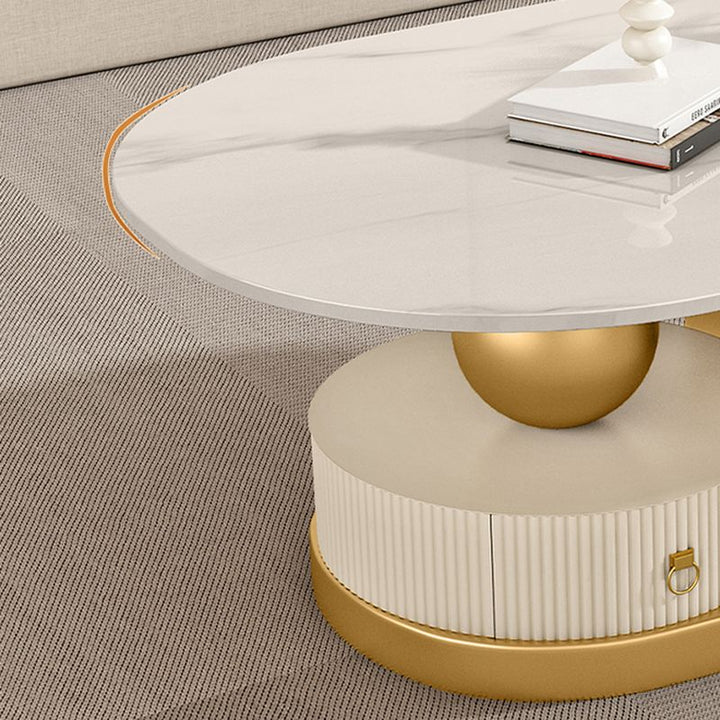 Krisha Stainless Steel Frame Coffee Table for Living Room