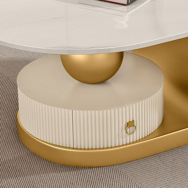 Krisha Stainless Steel Frame Coffee Table for Living Room