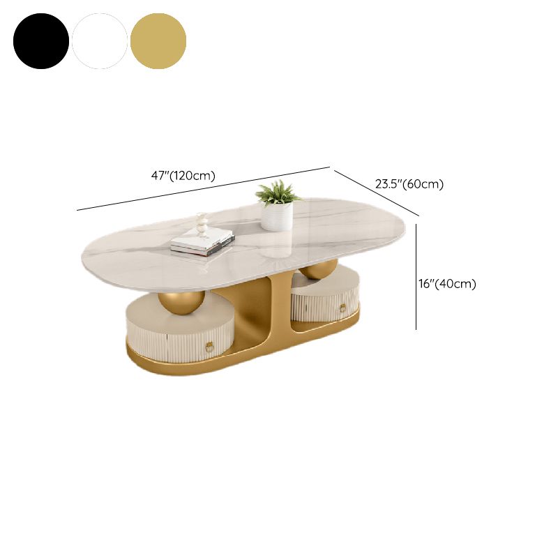 Krisha Stainless Steel Frame Coffee Table for Living Room