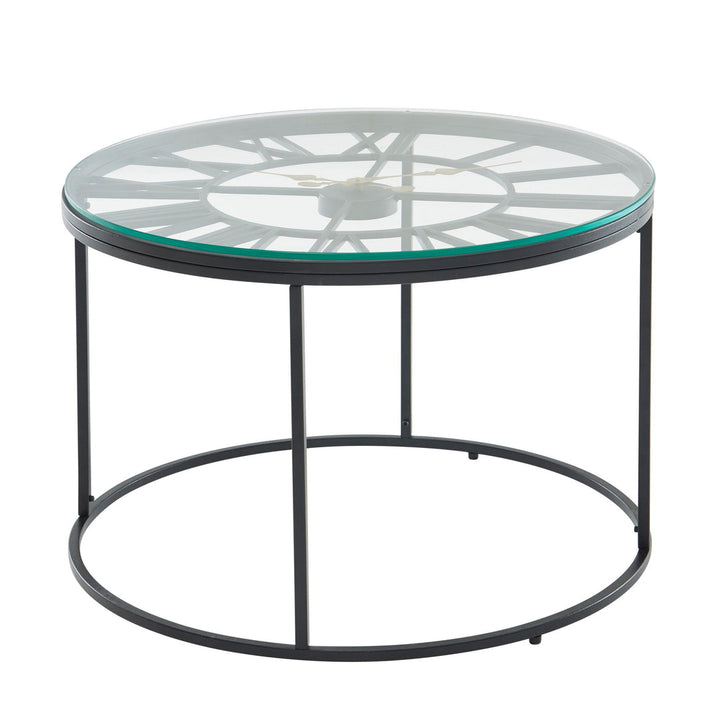 Nidhi Clock Coffee Table For Living Room - Black