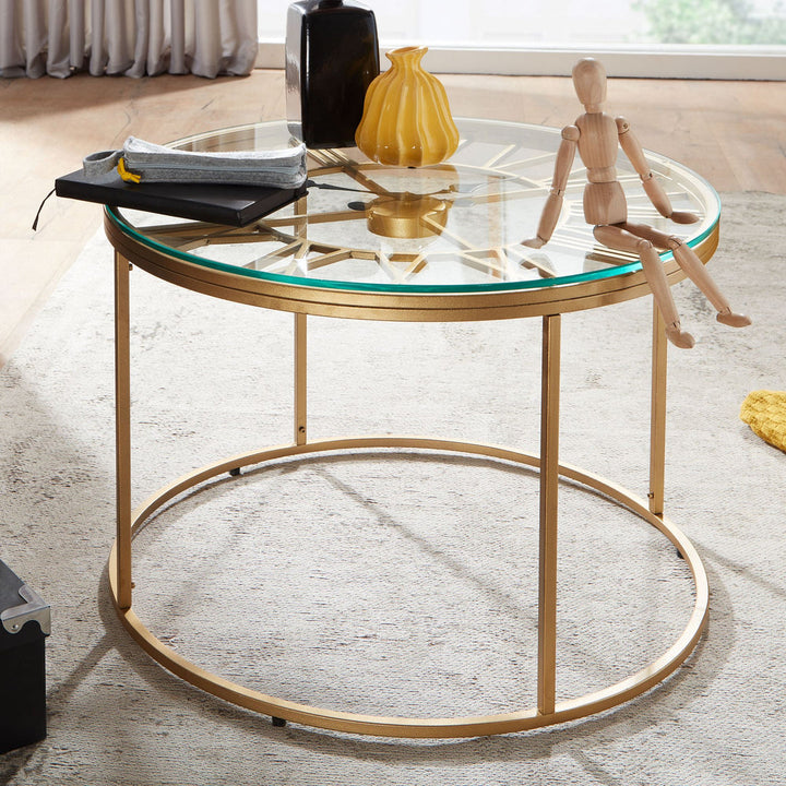 Nidhi Clock Coffee Table For Living Room