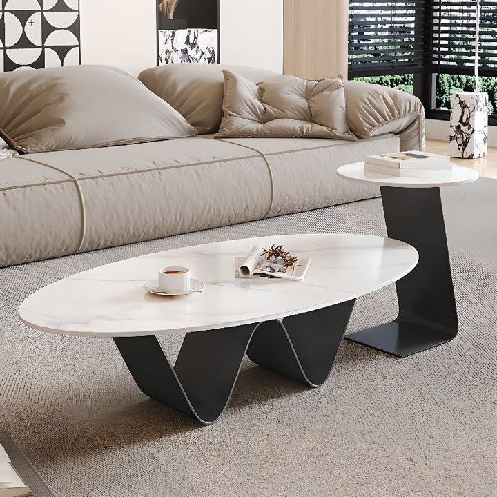 Viaan Stainless Steel Coffee Table for Living Room