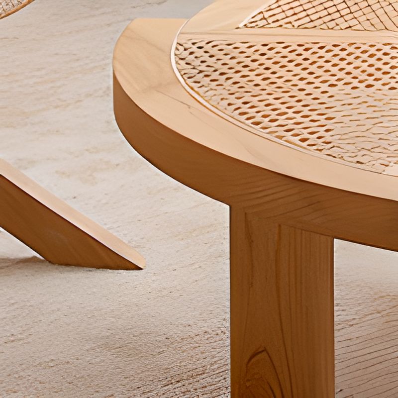 Anay Solid Wood Coffee Table for Living Room | Cane Weaving