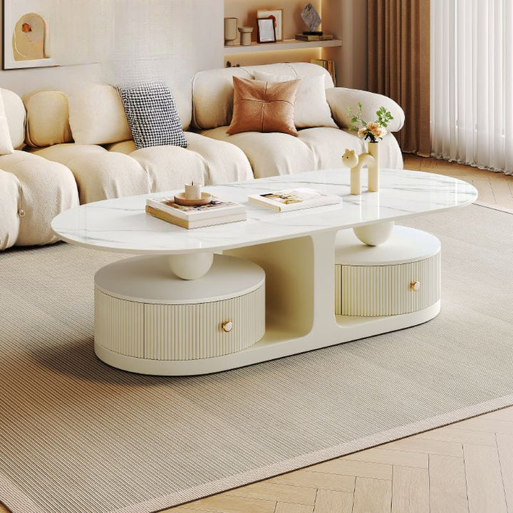 Bhavin Stainless Steel Frame Coffee Table for Living Room - Single Table