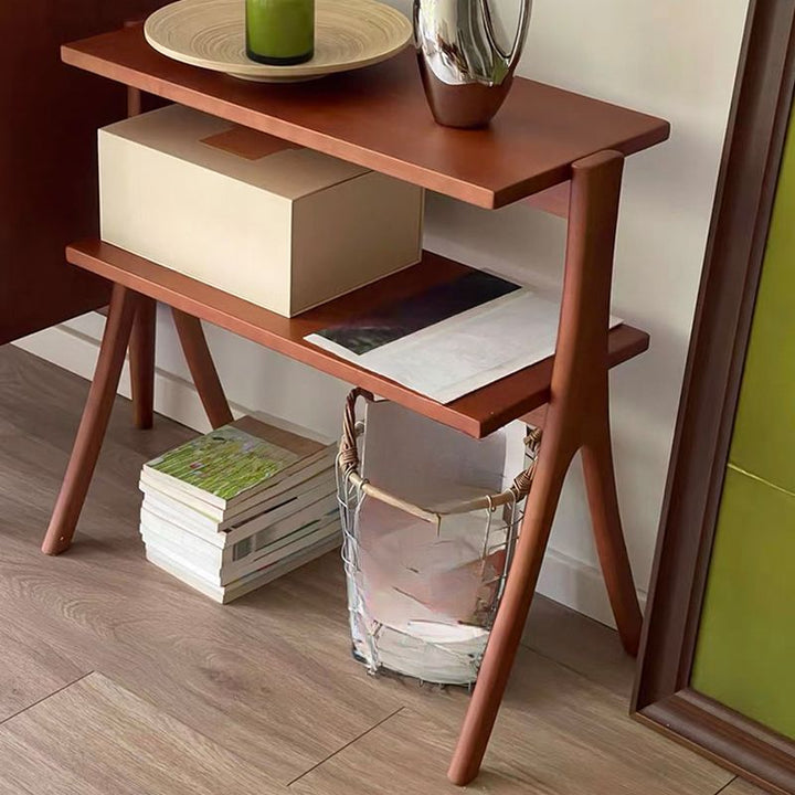 Yegor Solid Wood Bookshelves | Storage Shelves | Side Table for Living Room