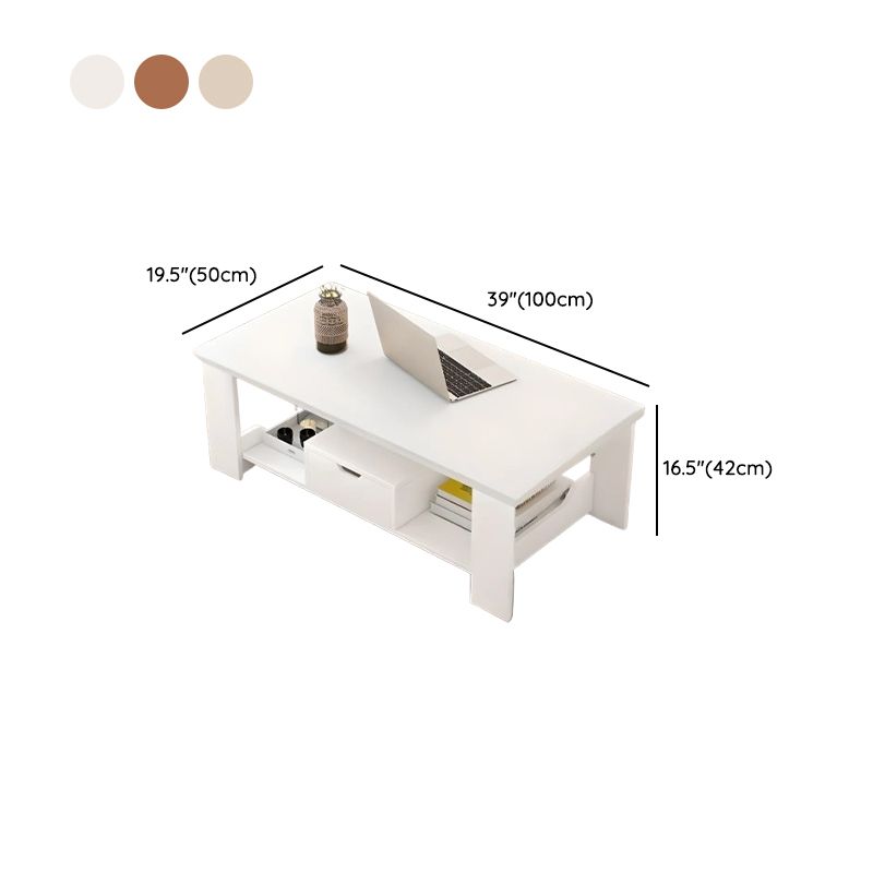 Harsh Solid Wood Coffee Table for Living Room