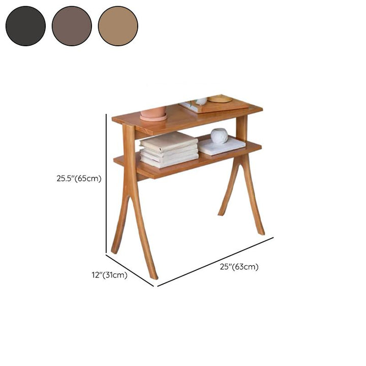 Yegor Solid Wood Bookshelves | Storage Shelves | Side Table for Living Room