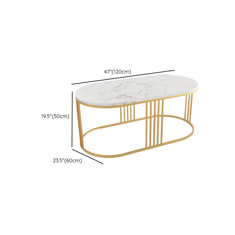 Navya Stainless Steel Frame Coffee Table for Living Room - Set of 2