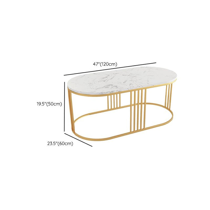 Navya Stainless Steel Frame Coffee Table for Living Room - Set of 2