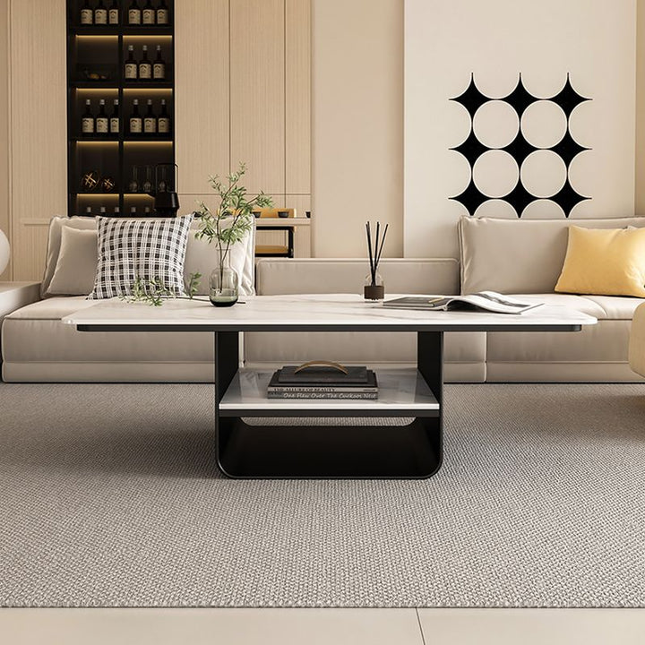 Kashvi Stainless Steel Frame Coffee Table for Living Room