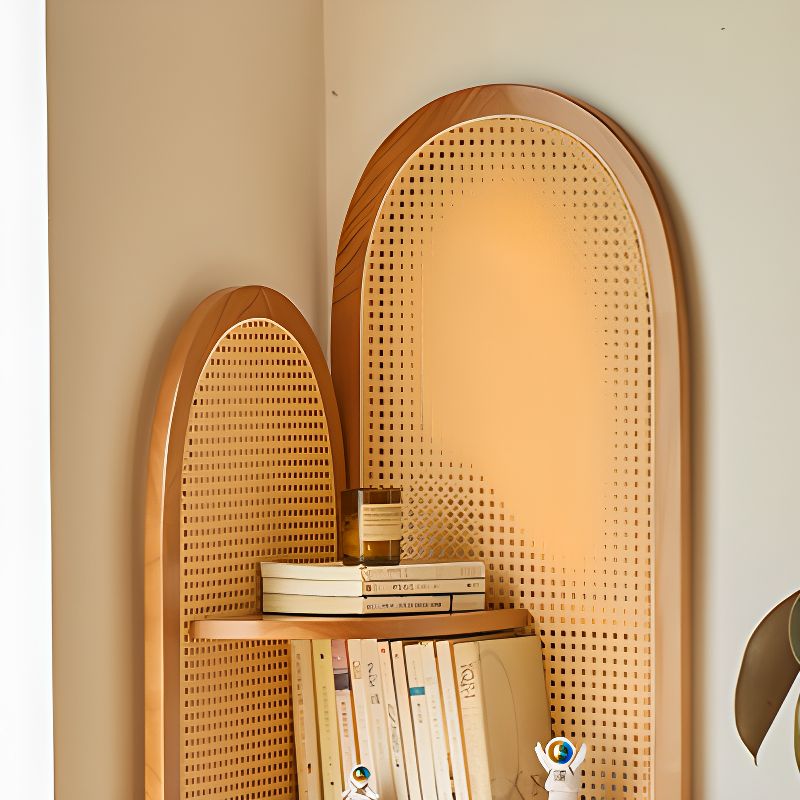 Elowen Wooden and Cane Weaving Bookshelves