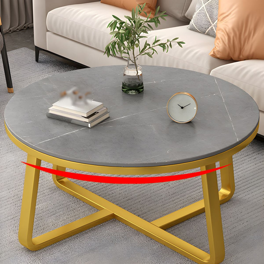 Driti Stainless Steel Frame Coffee Table for Living Room