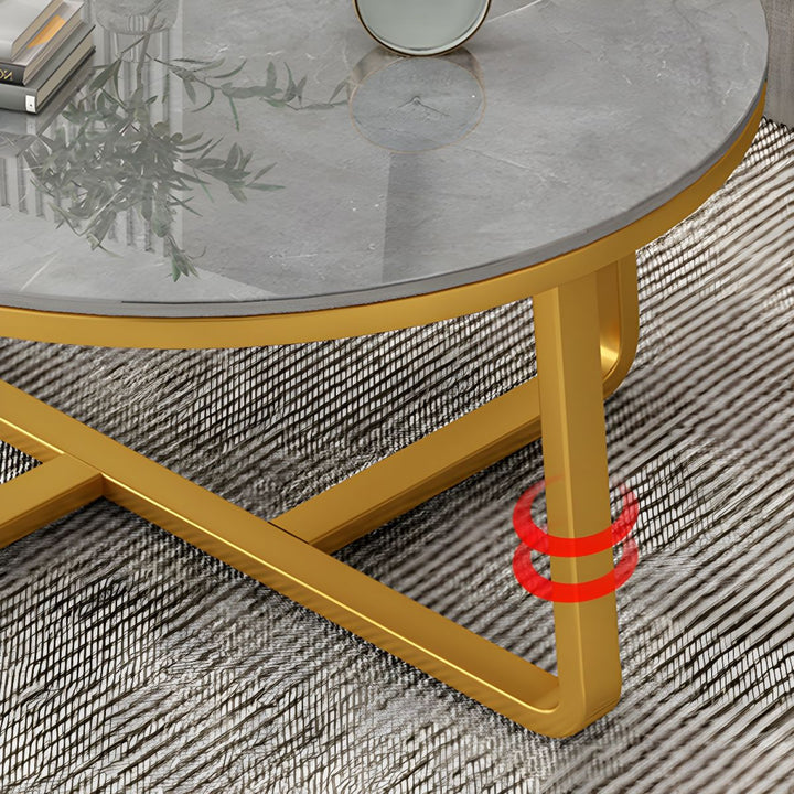 Driti Stainless Steel Frame Coffee Table for Living Room