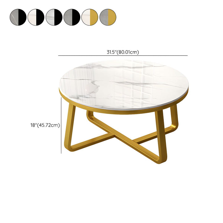 Driti Stainless Steel Frame Coffee Table for Living Room