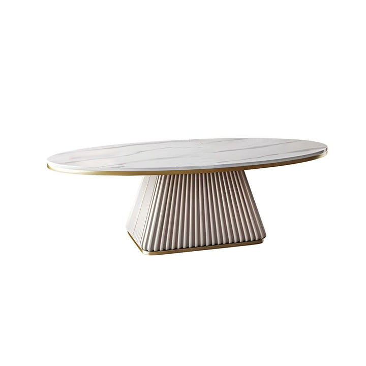 Bhavya Stainless Steel Frame and MDF Work Coffee Table for Living Room