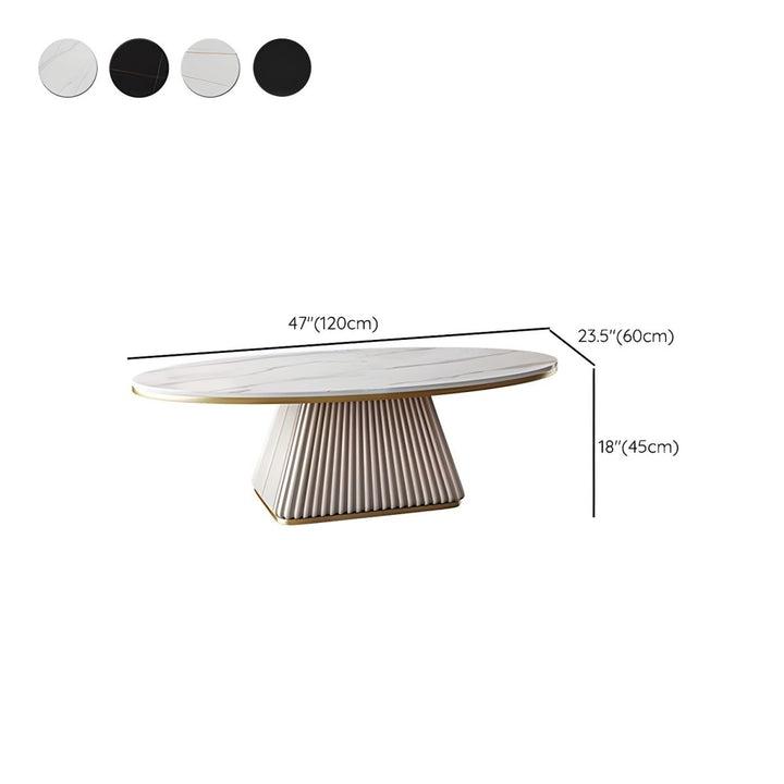 Bhavya Stainless Steel Frame and MDF Work Coffee Table for Living Room