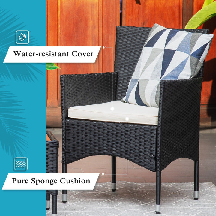 Itlaye Outdoor Patio Seating Set 2 Chairs and 1 Table Set (Black) - Coffee Table Sets