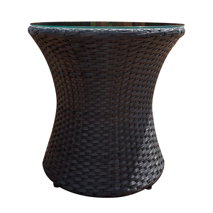 Slong Outdoor Patio Seating Set 2 Chairs and 1 Table Set (Black)