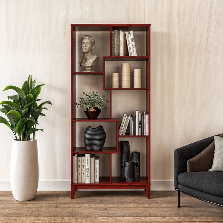 Vladislava Solid Wood Bookshelves | Bookshelf for Living Room | Bedroom | Drawing Room | Study Room