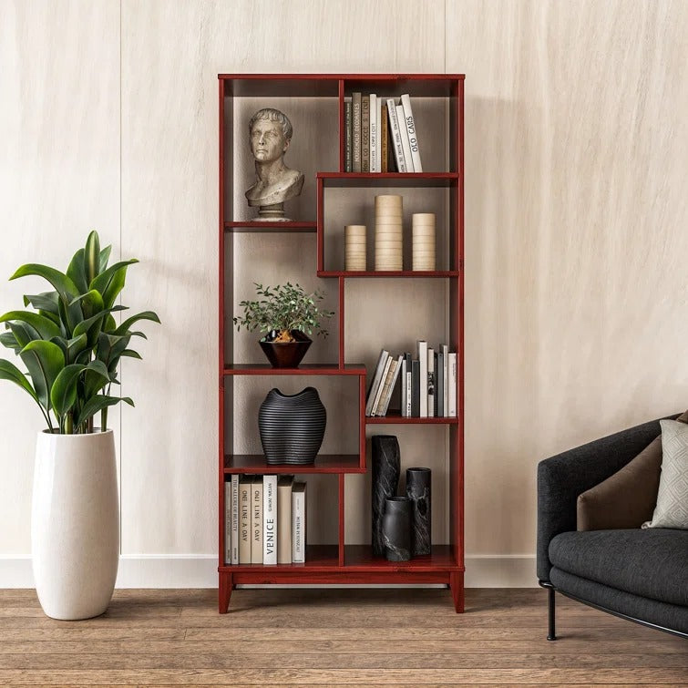 Vladislava Solid Wood Bookshelves | Bookshelf for Living Room | Bedroom | Drawing Room | Study Room