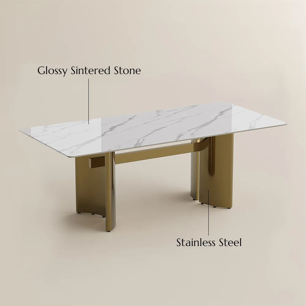 Maxim Modern Rectangular Dining Table Set for 6