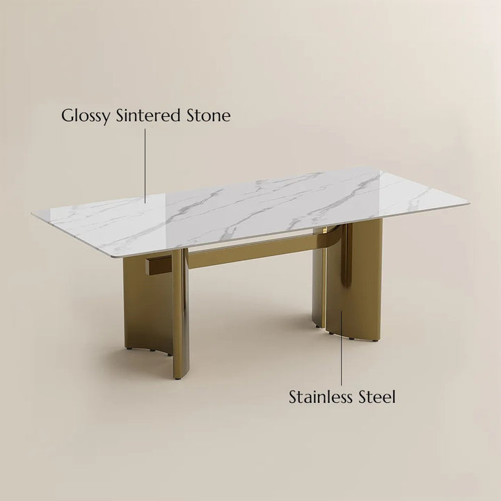 Maxim Modern Rectangular Dining Table Set for 6