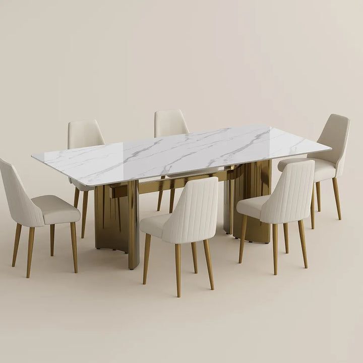 Maxim Modern Rectangular Dining Table Set for 6