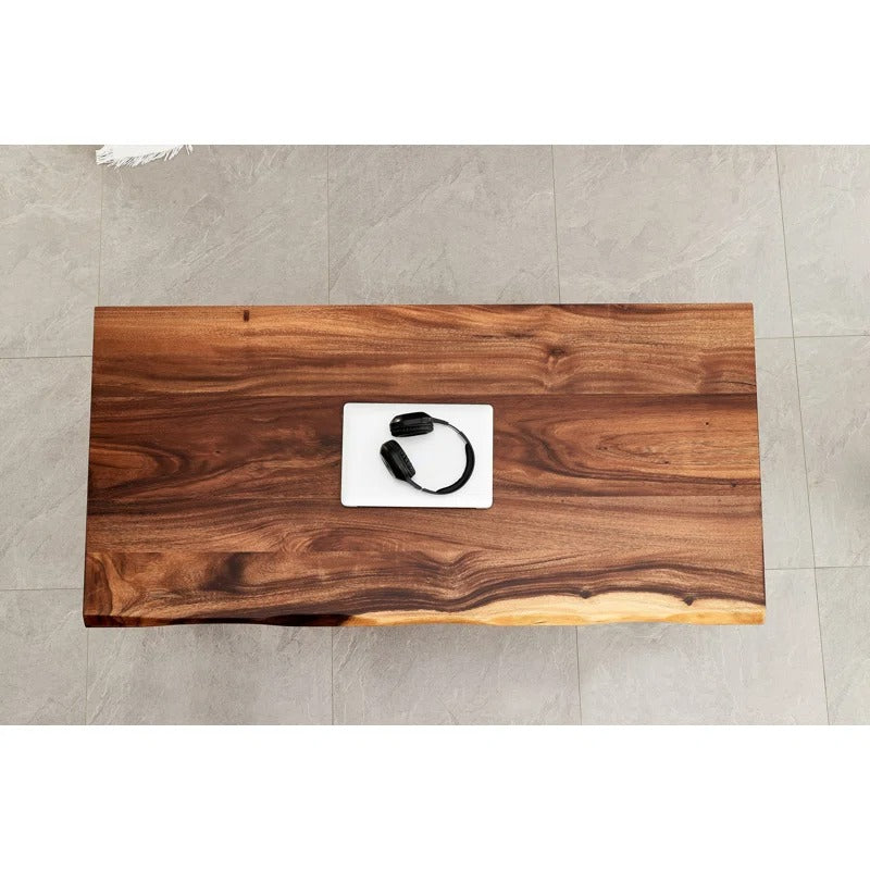 Priya Solid Wood and Metal Coffee Table for Living Room