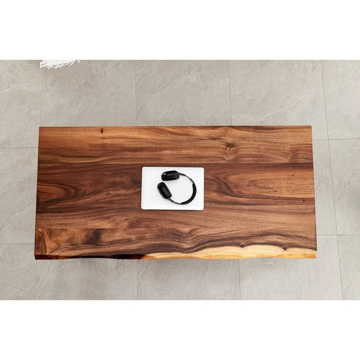Priya Solid Wood and Metal Coffee Table for Living Room