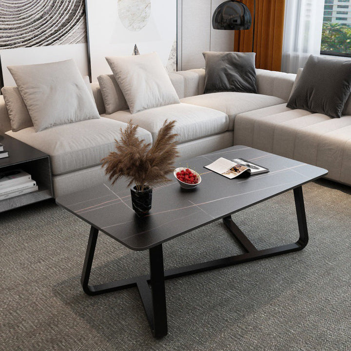 Chen Metal And Marble Top Coffee Table