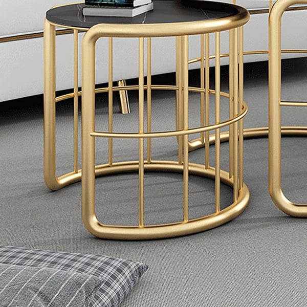 David Metal And Marble Top Coffee Table