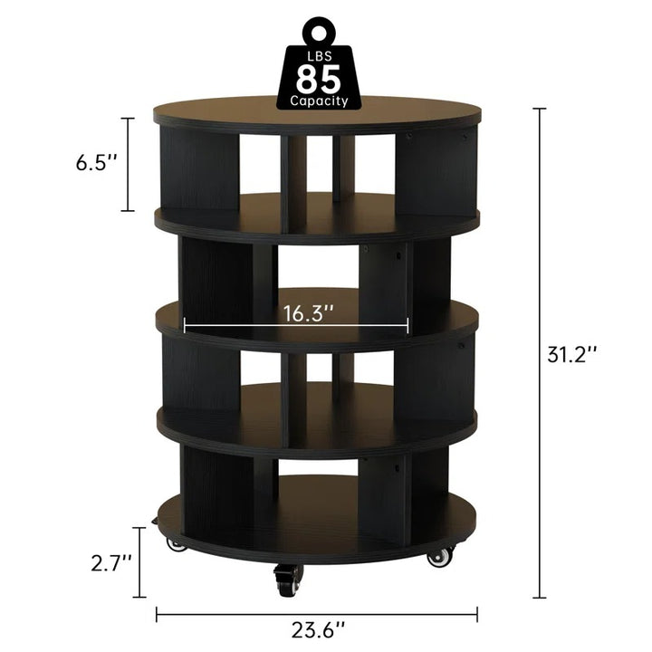 Serafima Engineered Wood Rotating Shoe Rack for Home