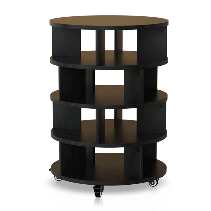 Serafima Engineered Wood Rotating Shoe Rack for Home
